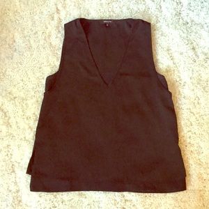 SOLD- V-neck black blouse